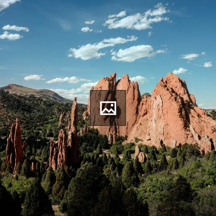 Garden of the Gods at a distance
