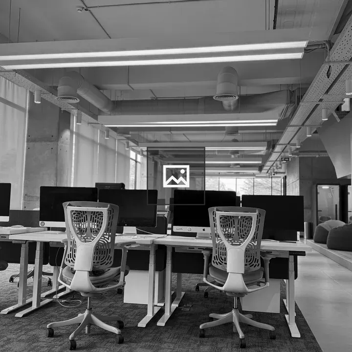Modern office space with desks and chairs