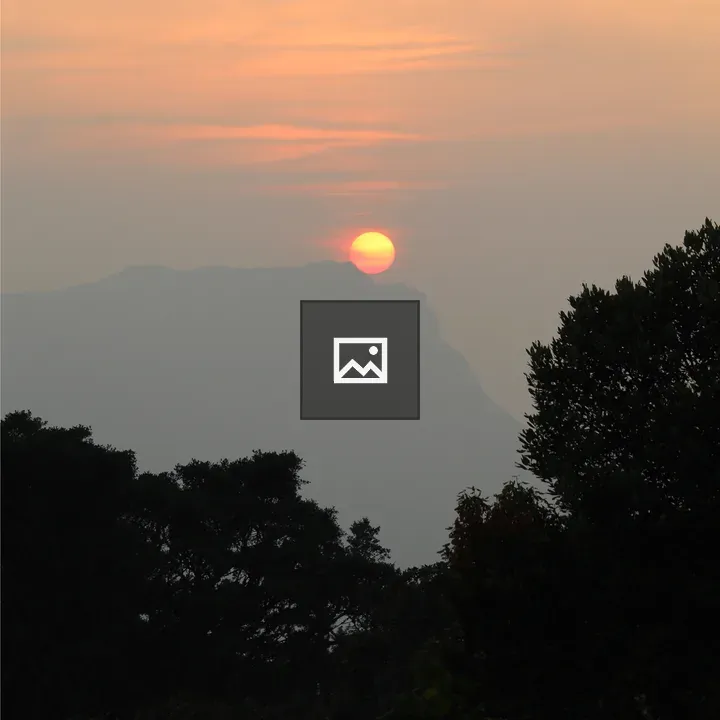 Sunset over Nelliampathy Hills