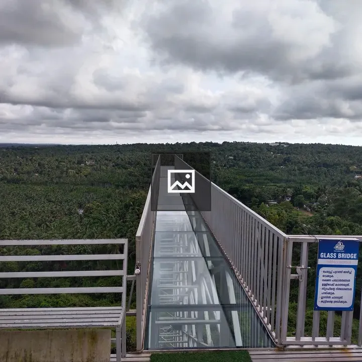 Long Glass Bridge Over Green Landscape