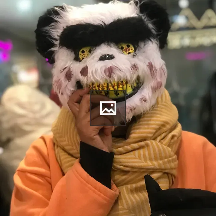 Person with Panda Mask