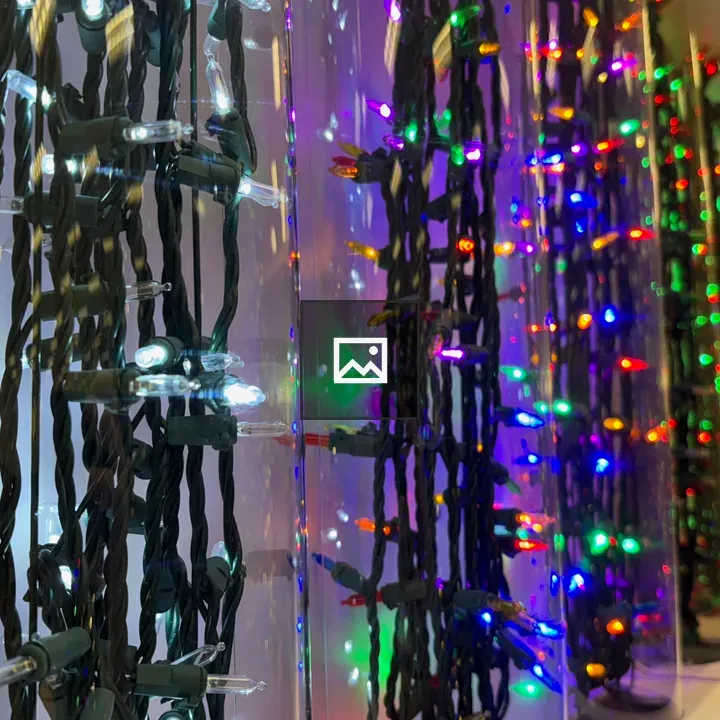 Christmas lights on display