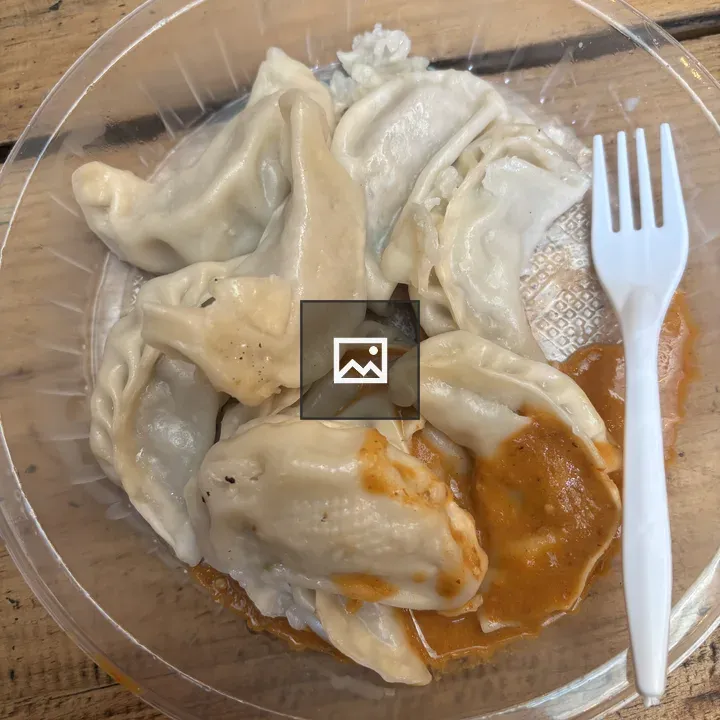 Dumplings in Clear Container