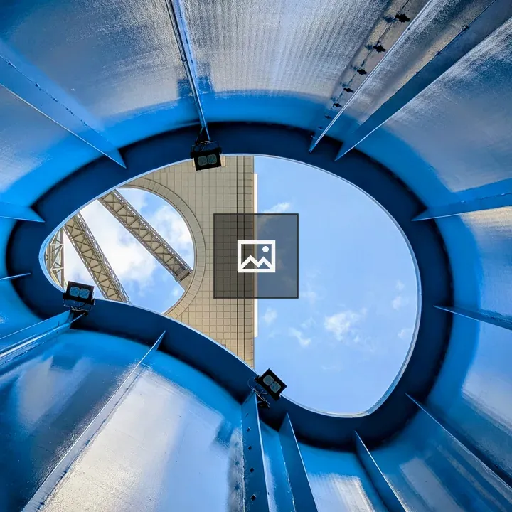 View Inside Blue Structure