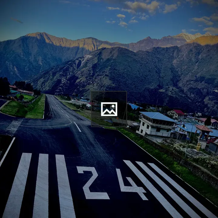 Newly Paved Runway with Hills