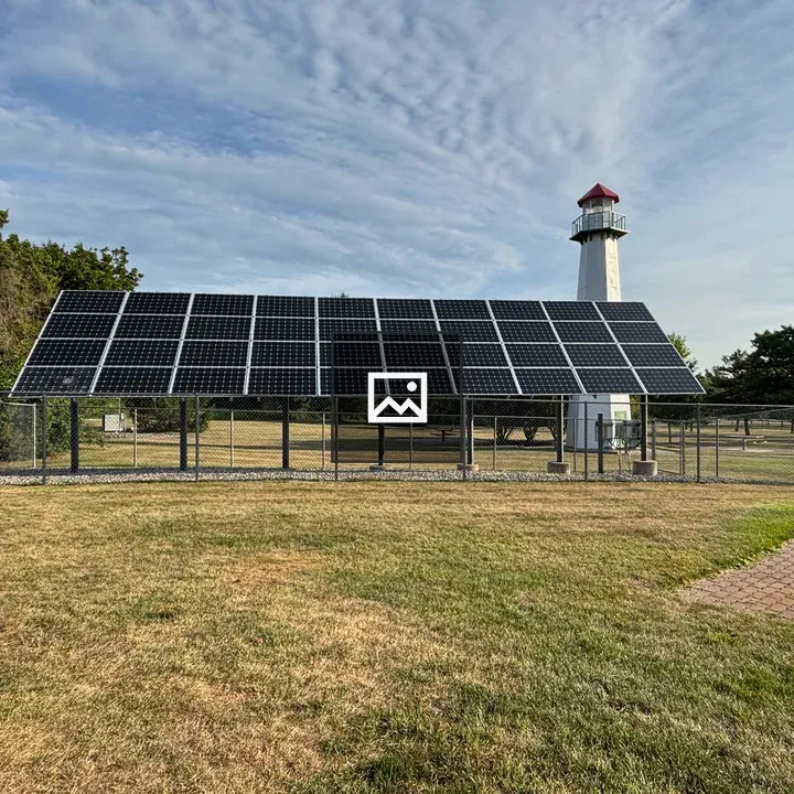 Solar Panel Array with Lighthouse