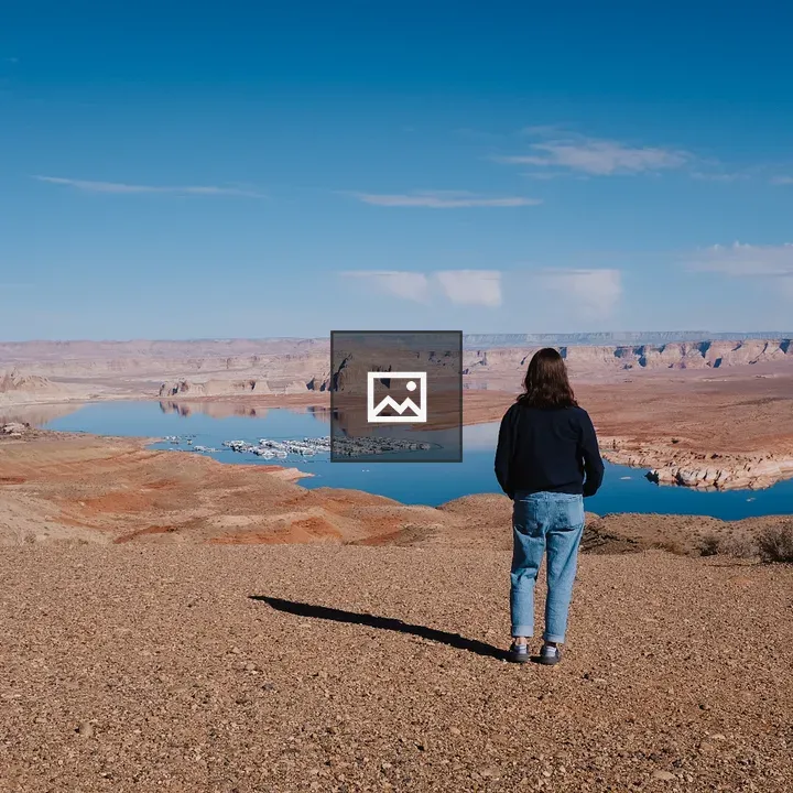 Person at Viewpoint Over Lake Powell