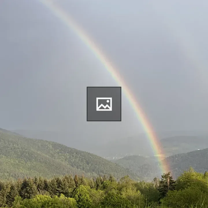 Rainbow over Vosges Forest