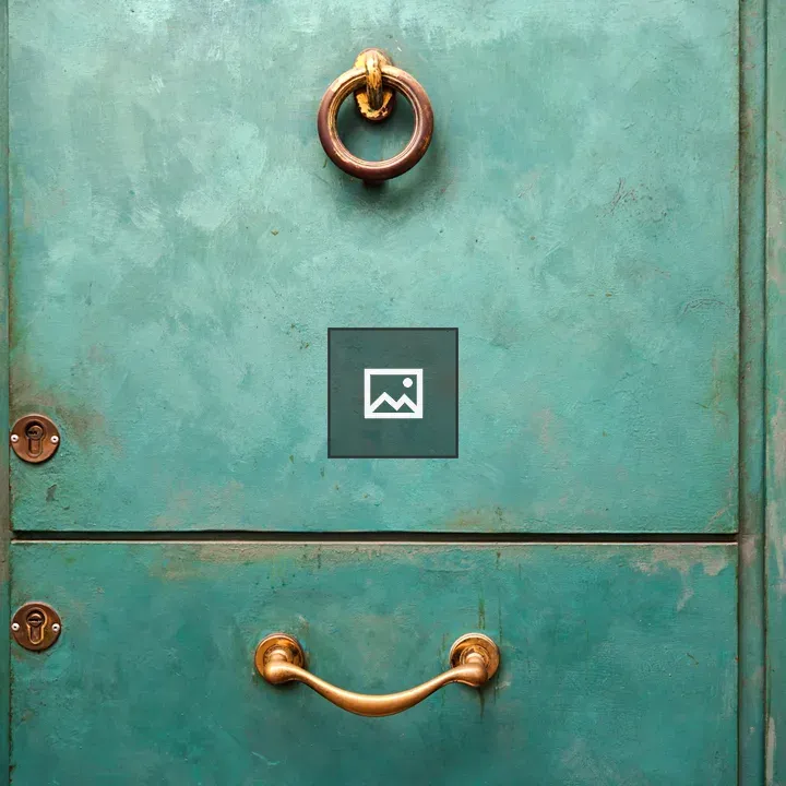 Weathered turquoise door