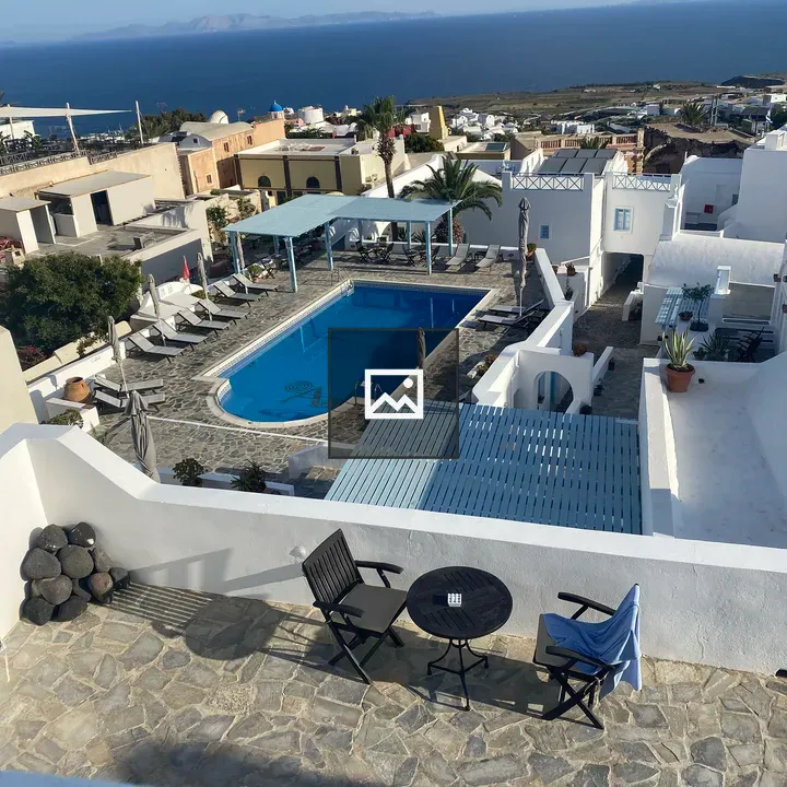 View from hotel in Oia, Santorini