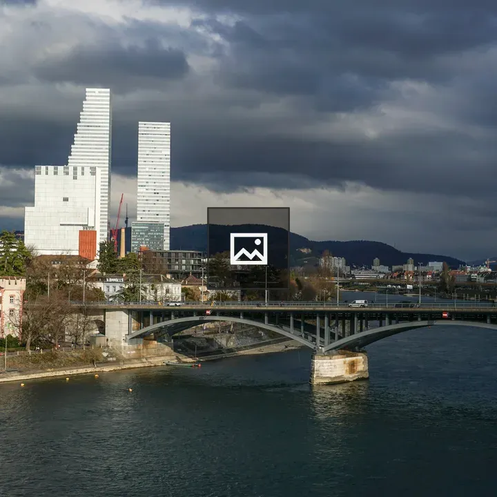 Cityscape with Bridge and Skyscrapers
