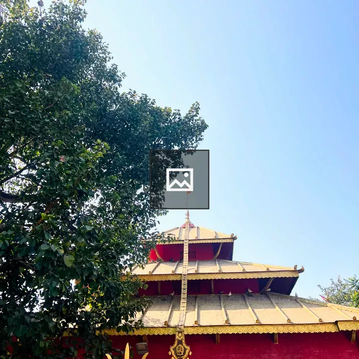 Red multi-tiered pagoda temple