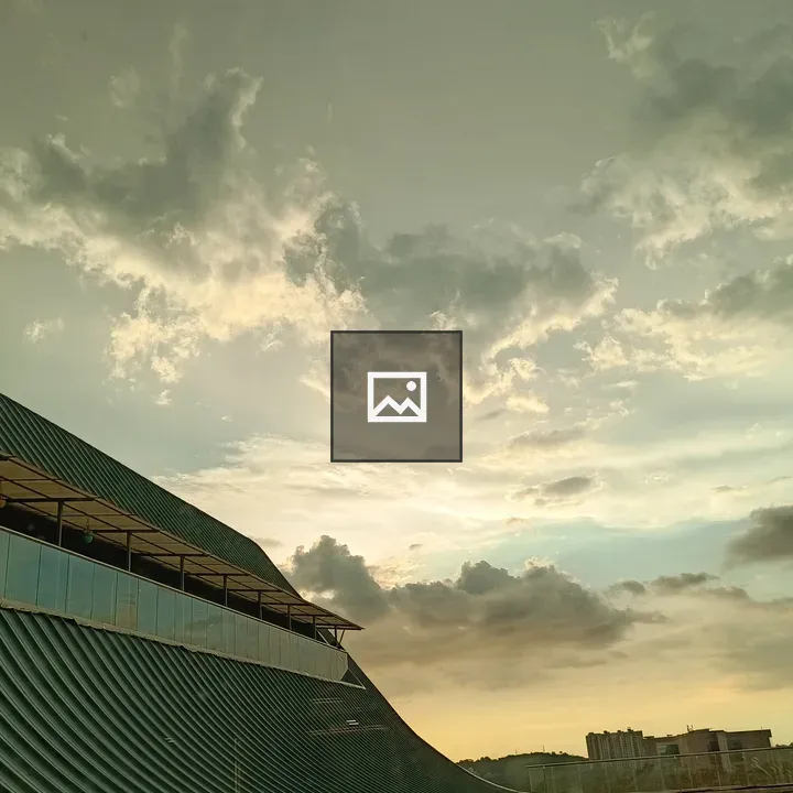 Evening sky with cloud shapes