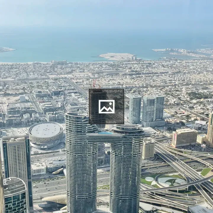 City Skyscraper Connected by Bridge