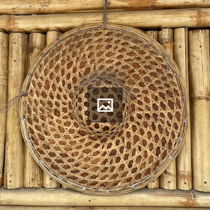 Traditional woven bamboo hat