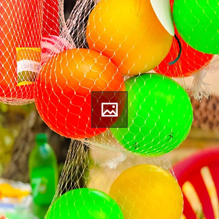 Multi coloured plastic balls
