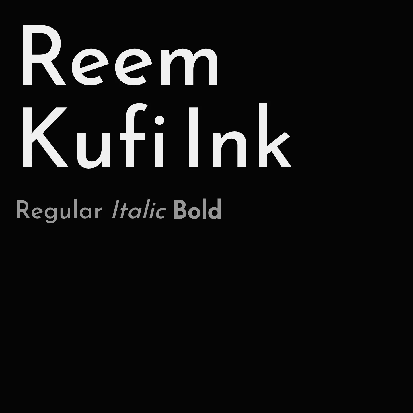Reem Kufi Ink