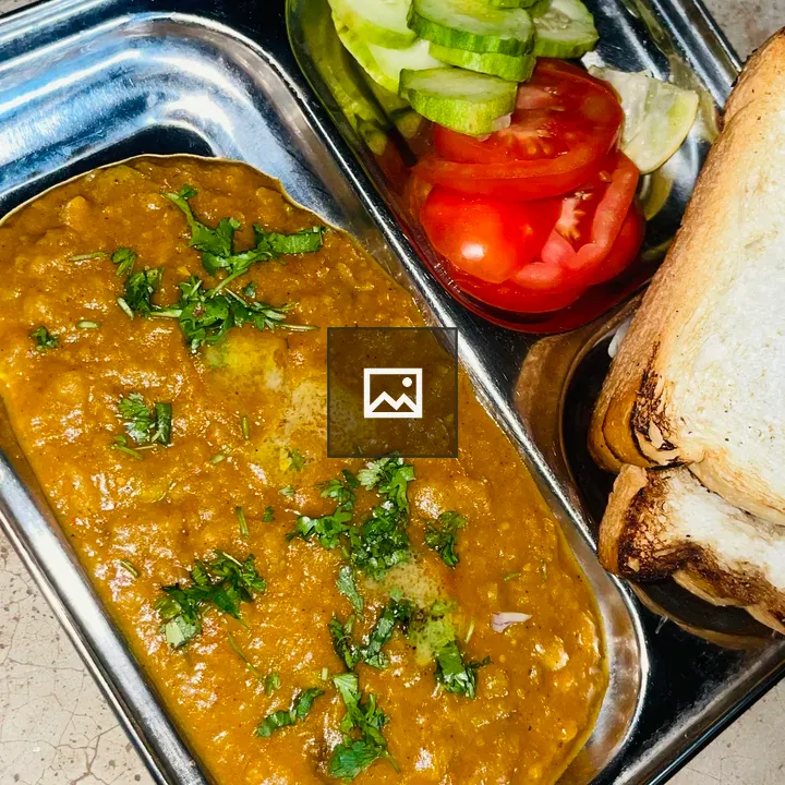 Pav Bhaji on Steel Plate