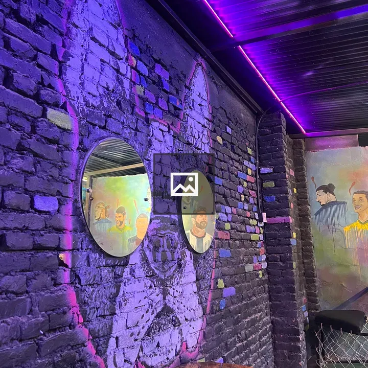 Paintings on cafe wall