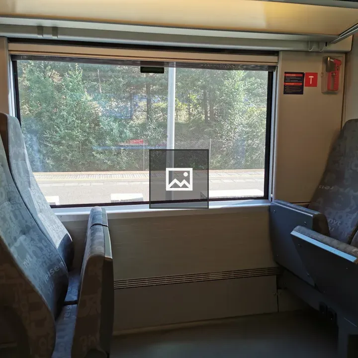 Train seats by the platform