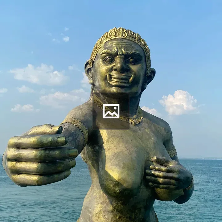 Bronze Statue by the Sea