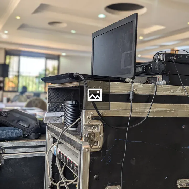 Laptop on Audio Rack
