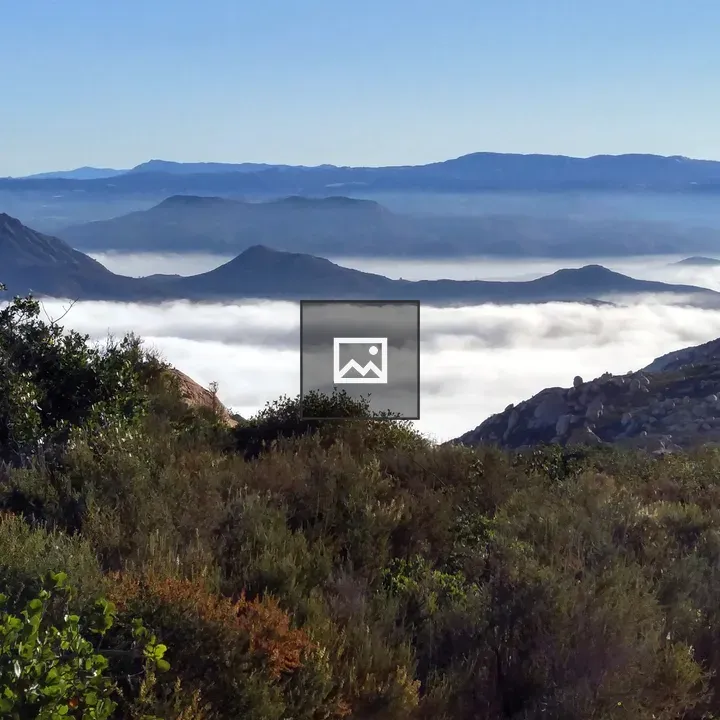 Mountain view above the clouds
