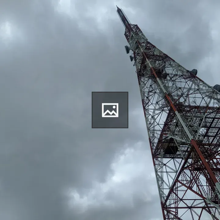 Radio tower from base looking up