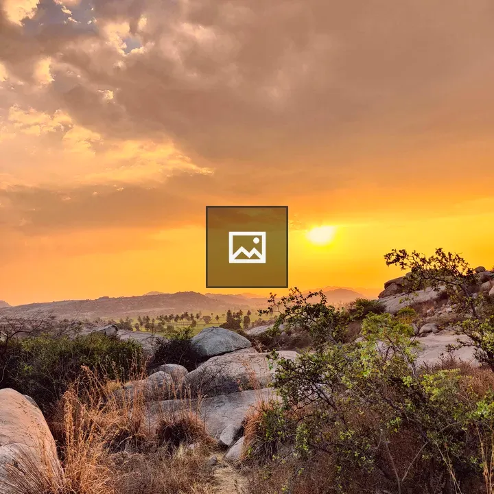 Rocky Desert Landscape at Sunset