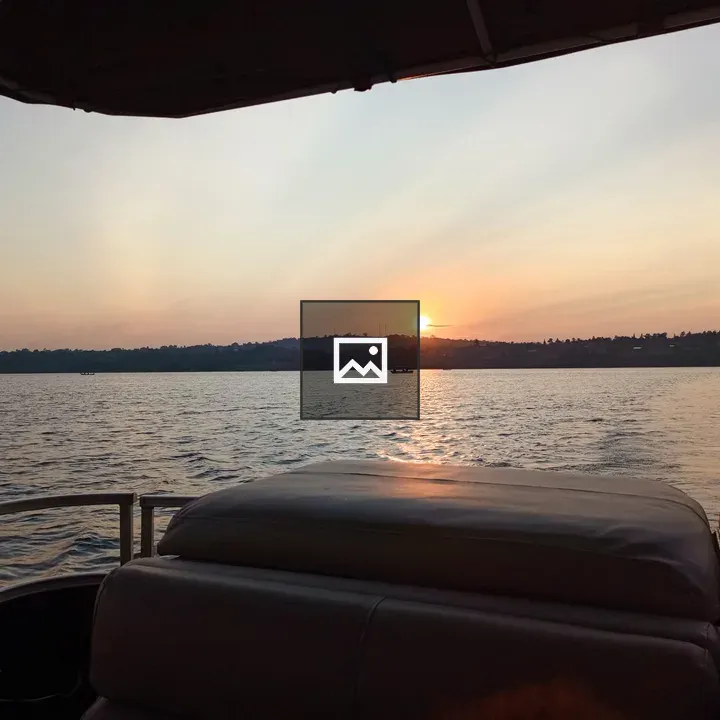 Sunset Over Lake Victoria from Speedboat