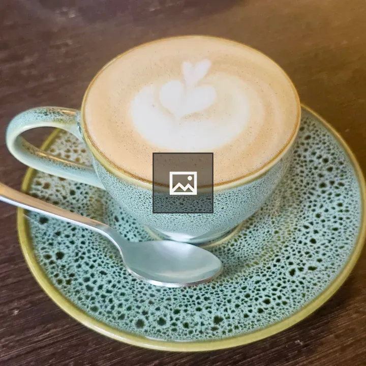 Latte with heart foam art