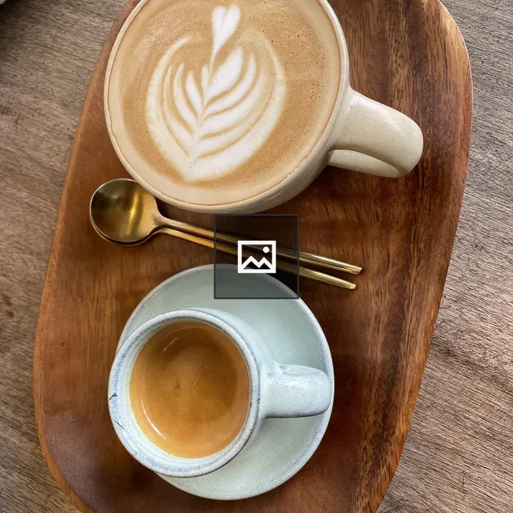 Top-Down Coffee Cups on Tray