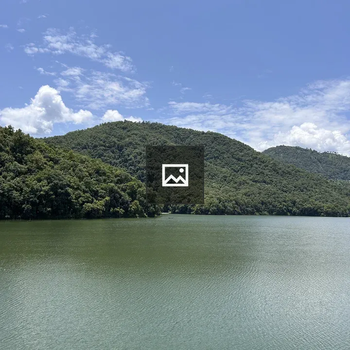 Fewa Lake with Green Hills