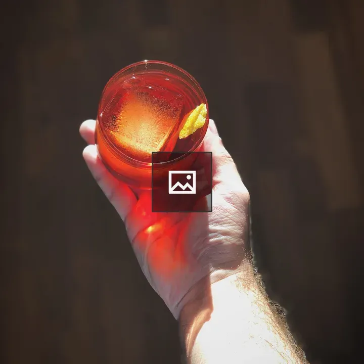 Negroni cocktail in portrait