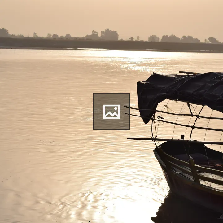 Ganges River Boat Scene