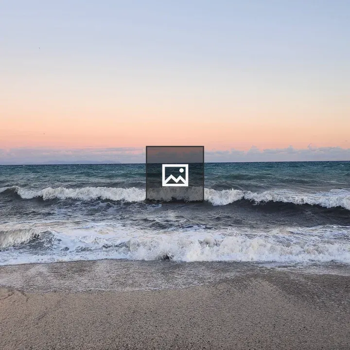 Seascape with Sunset Waves