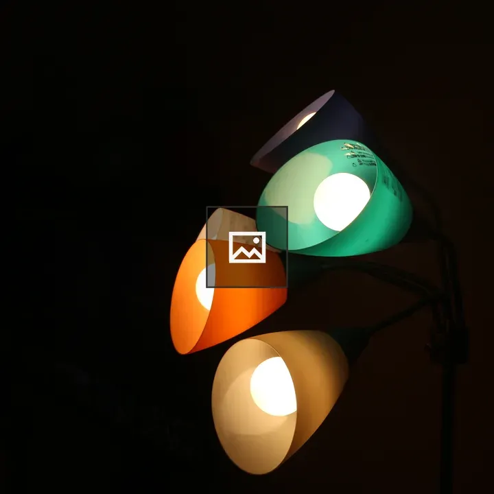 Lights in a dark room