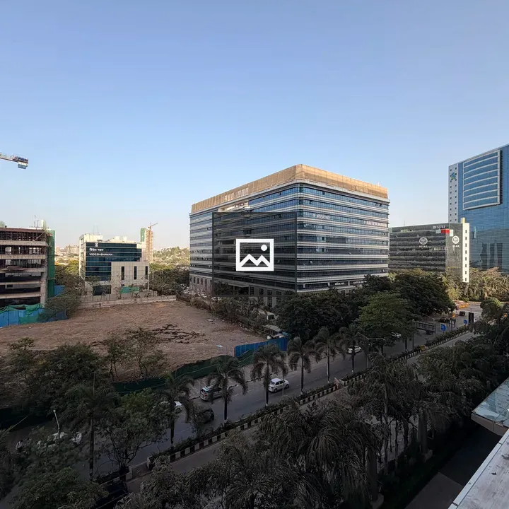 Panoramic city skyline with construction