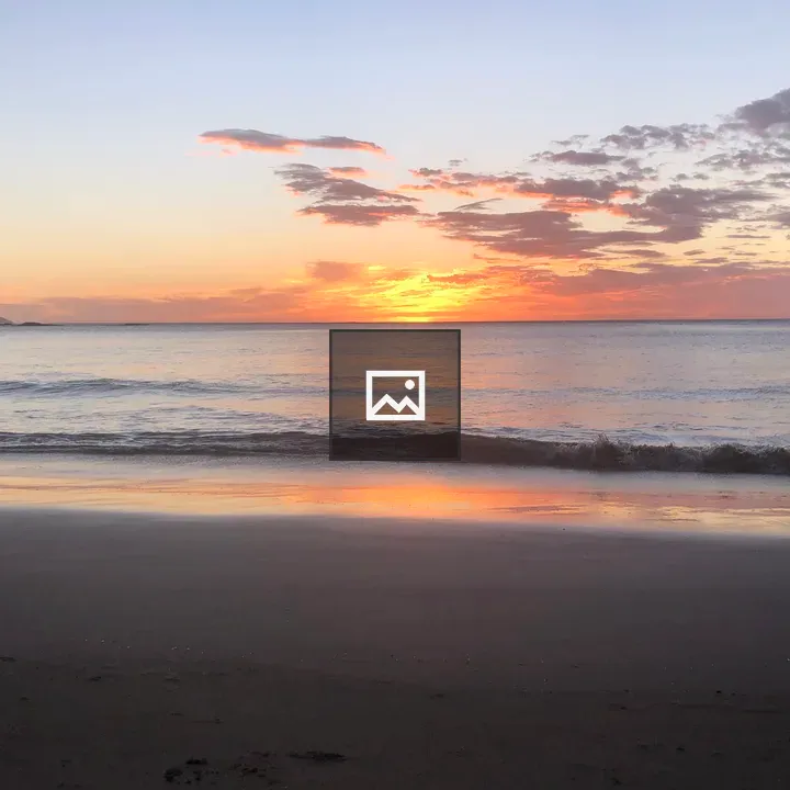 Orange-toned sunset on the Pacific coast