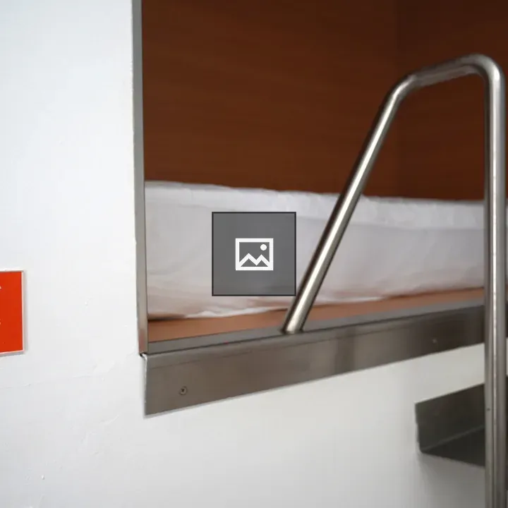 Interior sleeping alcove with raised bed