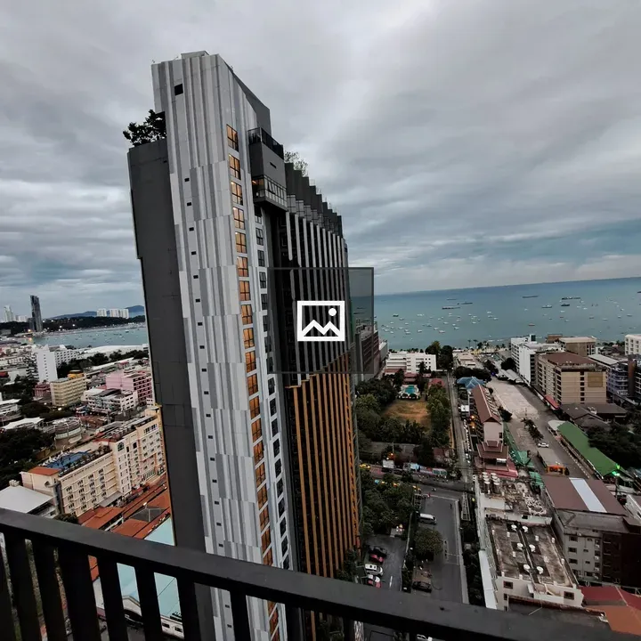 Long modern building in Pattaya