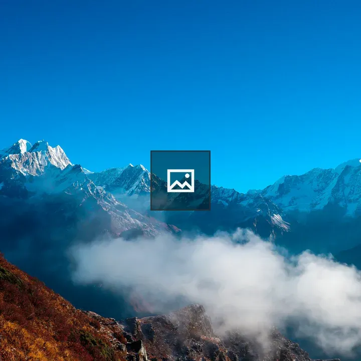 Snow-capped mountain range view