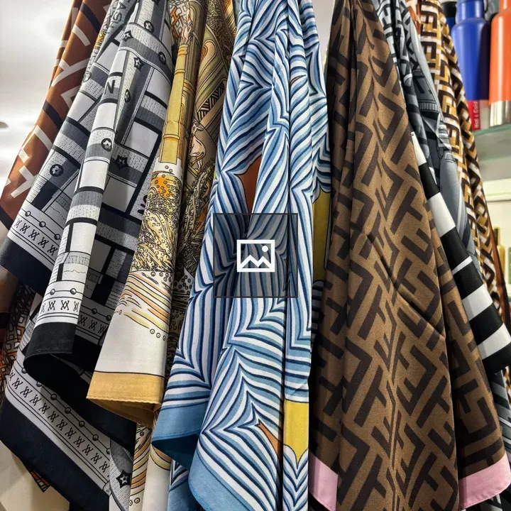 Scarves on Display Rack