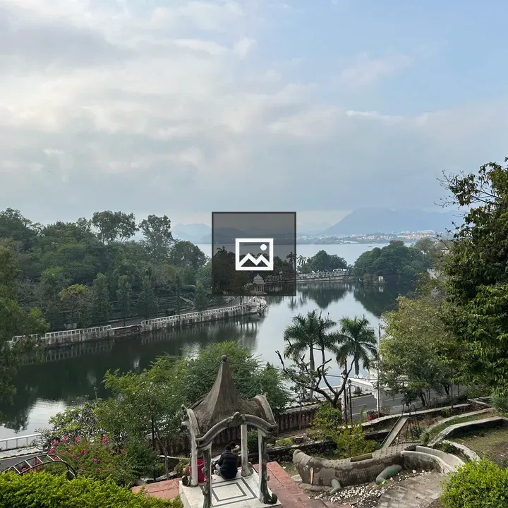 View in Udaipur obscured by clouds