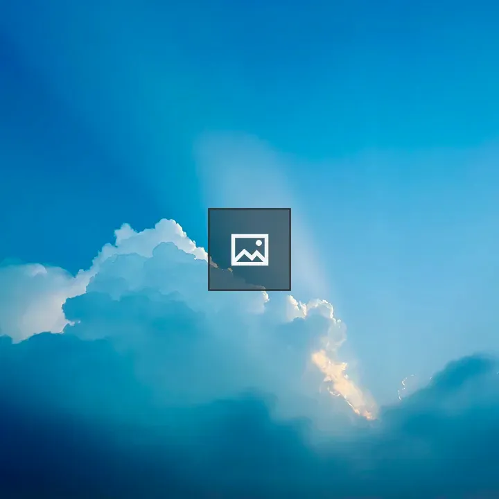Sky over blue and gray