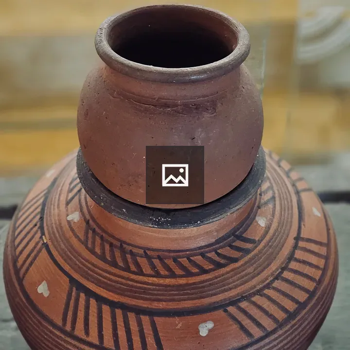 Handcrafted terracotta pot stack