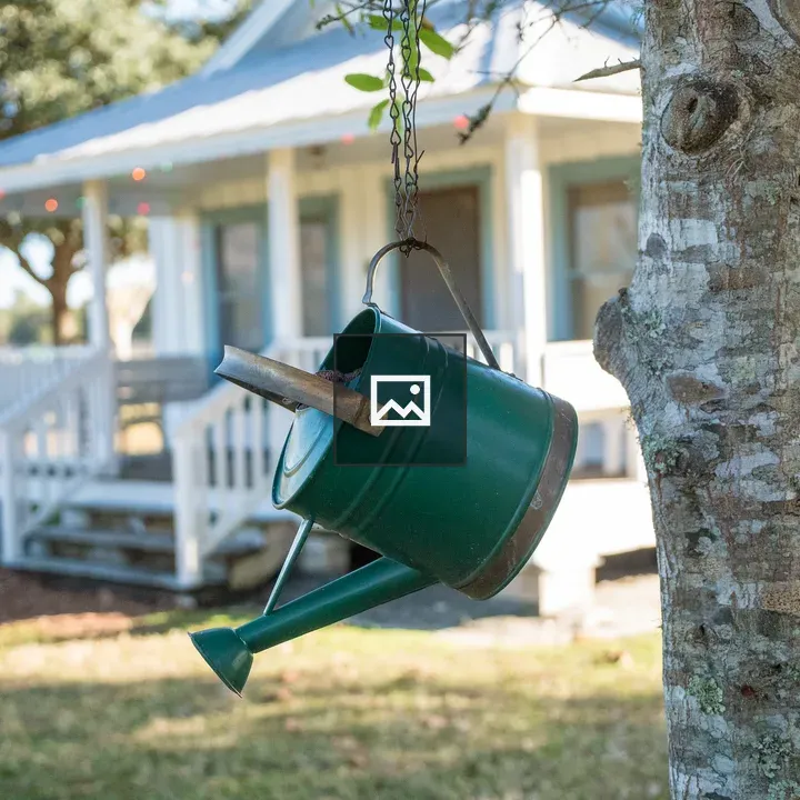 Water Can by Tree and Home