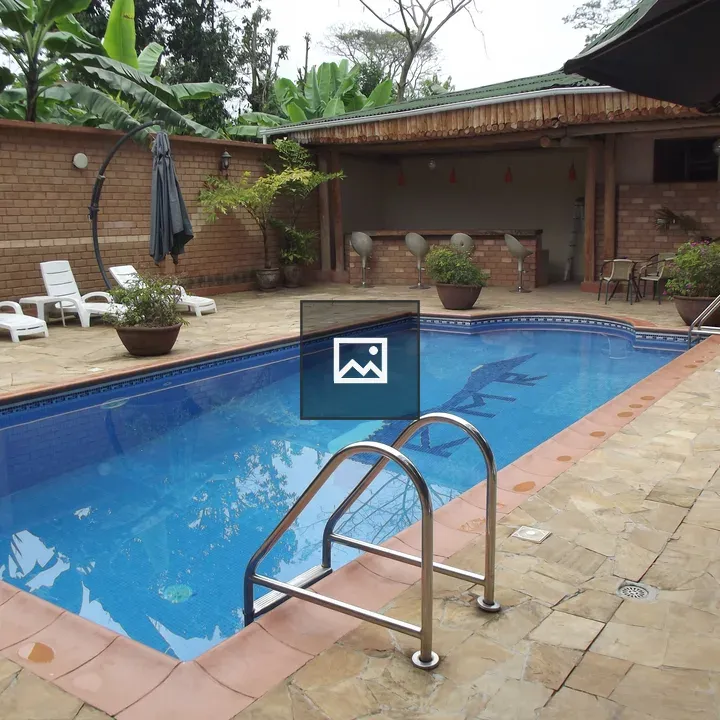 Swimming pool with blue water