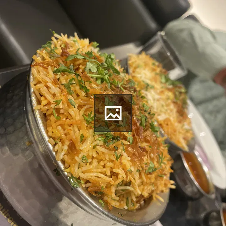 Biryani in Metal Bowl