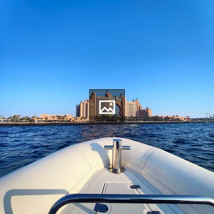 Atlantis Hotel from a Boat Bow